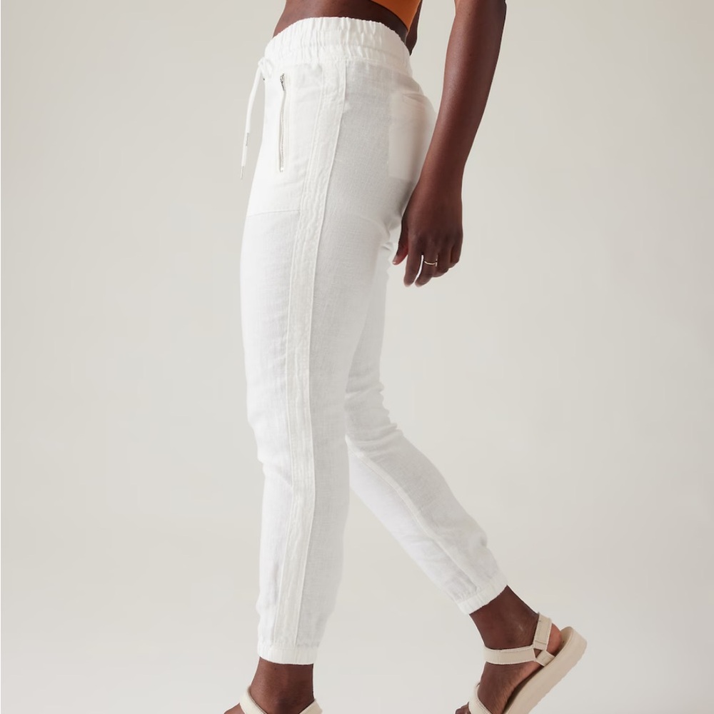 Athleta Cabo Linen Joggers - Size 12, NWT - Picture 3 of 7